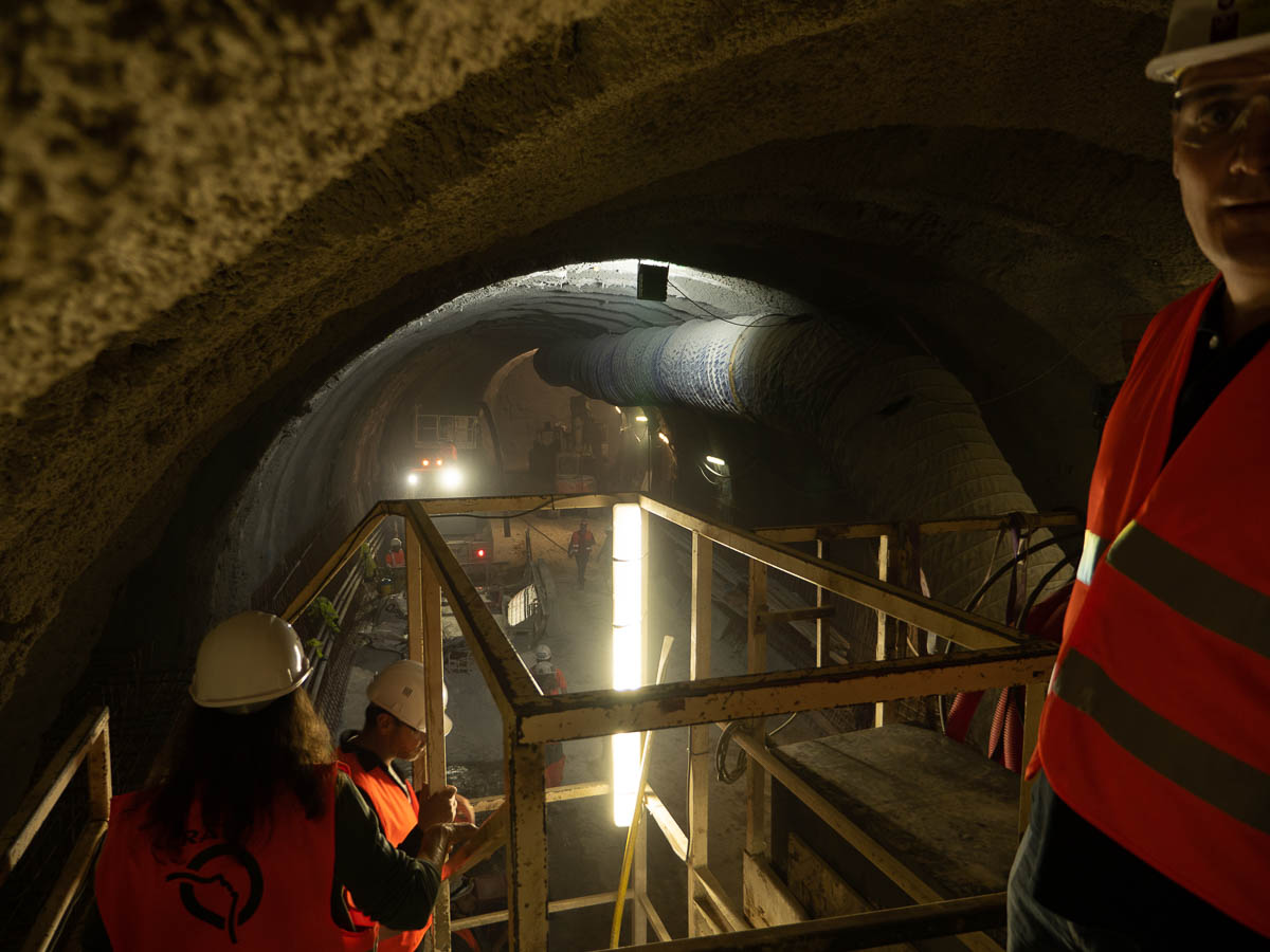 Visite du chantier de prolongement de la ligne 4 du métro pour les adhérents de l'AEM